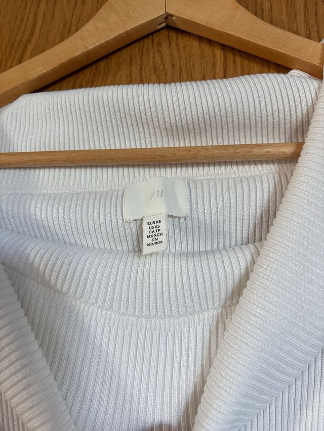 Top Hombros Descubiertos H&M Blanco