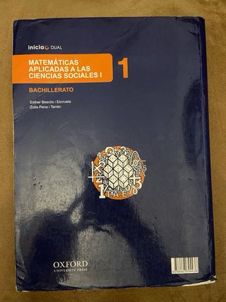 Libro Matemáticas aplicadas a CC. Sociales 1 bach