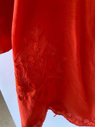 Vestido Zara Naranja Bordado