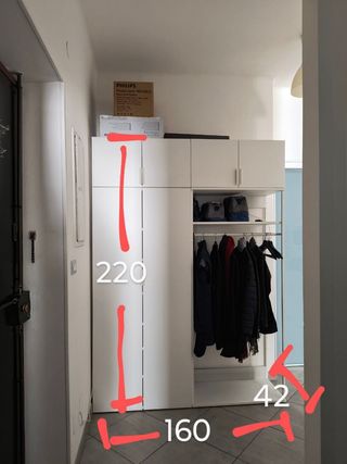 Armadio IKEA PLATSA appendiabiti bianco