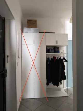 Armadio IKEA PLATSA appendiabiti bianco