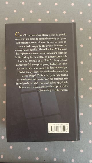 Libro Harry Potter y el Cáliz de Fuego