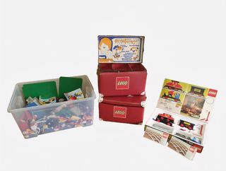 LEGO vintage valigette treni e pezzi 5 kg.