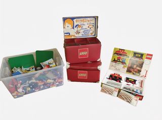 LEGO vintage valigette treni e pezzi 5 kg.