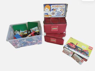 LEGO vintage valigette treni e pezzi 5 kg.