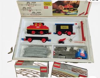 LEGO vintage valigette treni e pezzi 5 kg.