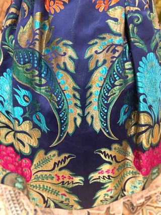 Traje Fallera Talla 44 Azul y Dorado