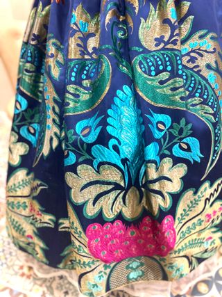 Traje Fallera Talla 44 Azul y Dorado