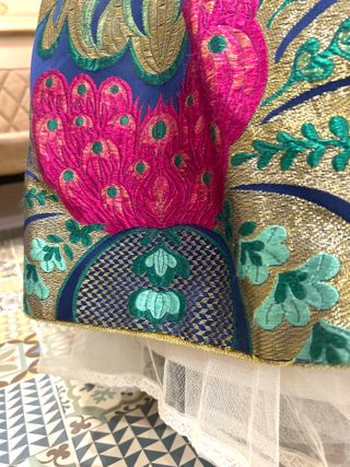 Traje Fallera Talla 44 Azul y Dorado