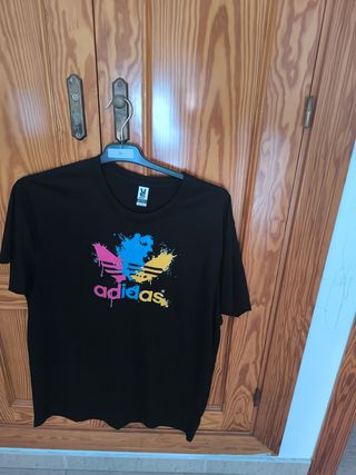 Camiseta Adidas Talla L Logo Splash