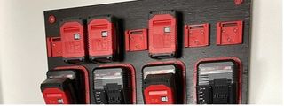EINHELL 18V --4 Soportes para baterías y 4 herrami