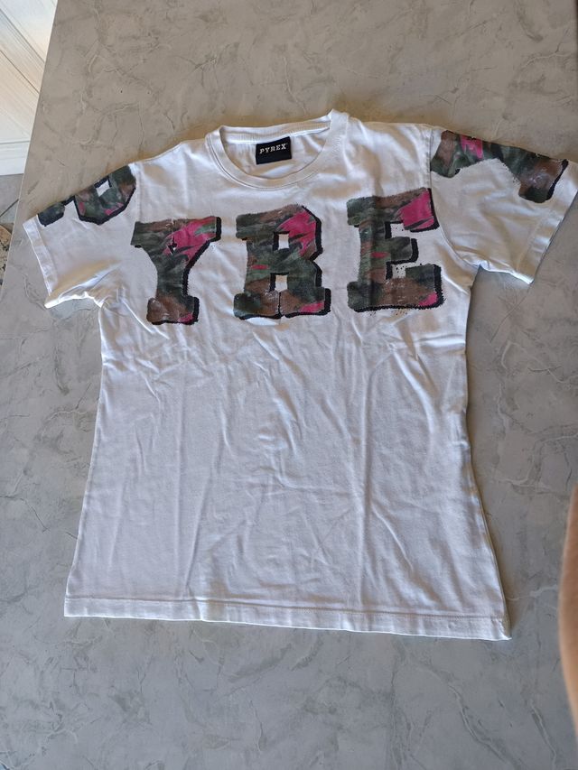 Maglietta Pyrex con stampa camouflage