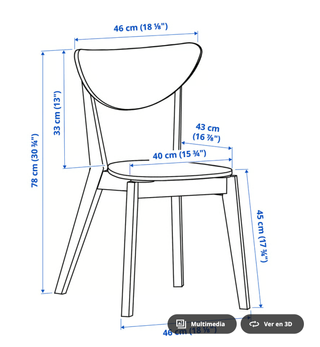 Sillas IKEA NORDMYRA blancas (6 unidades)