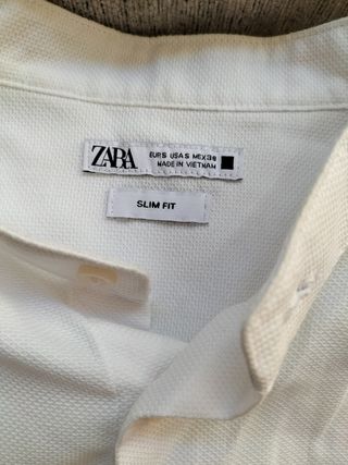 Camisa blanca cuello mao