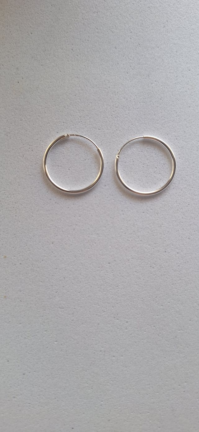 Argollas Plata de Ley 1.2x20 mm