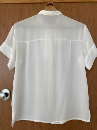 Blusa Mango Blanca con Lazo