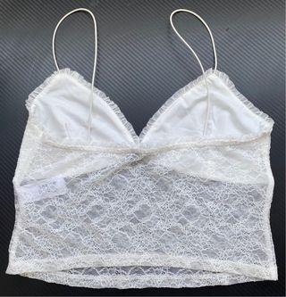 Top encaje blanco tirantes finos