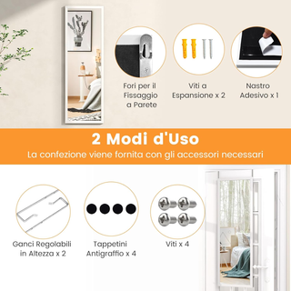 Specchio da Parete Lungo 108 x 36,5 cm, Specchio a