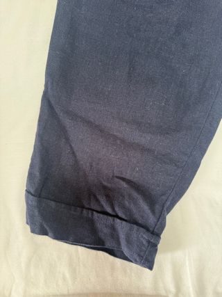 Pantalón de lino azul marino