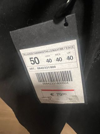 Chaqueta de traje Zara Negra Talla 50 Hombre