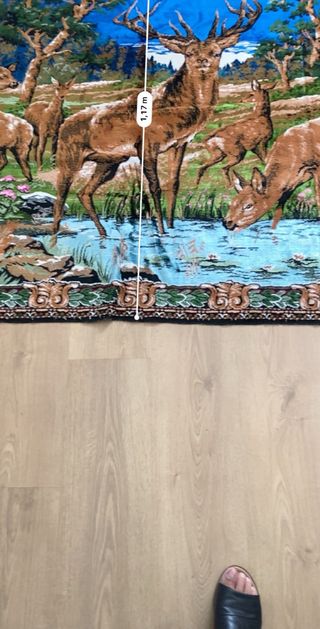 Carpete em Veludo Vintage Cenas de Veados libanês