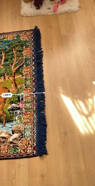 Carpete em Veludo Vintage Cenas de Veados libanês