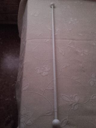 2 Barras de Cortina Blancas.Extensibles hasta 2,50