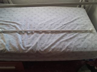 2 Barras de Cortina Blancas.Extensibles hasta 2,50