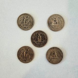Lot 5 Monete da un quarto di dollaro