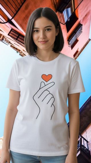 Camiseta con diseño de corazón
