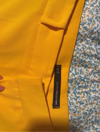Pantalón Sfera Pinza Amarillo Talla 42