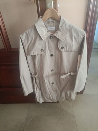 Gabardina Mango Beige Talla 11-12 Años