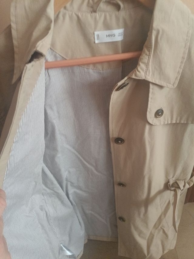 Gabardina Mango Beige Talla 11-12 Años