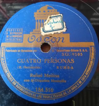 5 Discos gramófono foxtrot, rumba, bolero, corrido