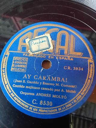 5 Discos gramófono foxtrot, rumba, bolero, corrido