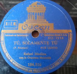 5 Discos gramófono foxtrot, rumba, bolero, corrido