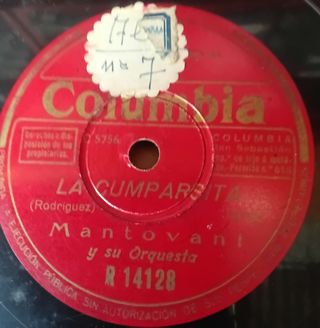 5 Discos gramófono foxtrot, rumba, bolero, corrido