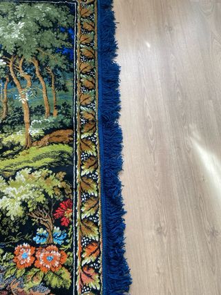 Carpete em veludo vintage com veados