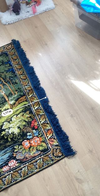 Carpete em veludo vintage com veados