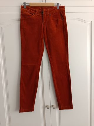 Pantalones de pana naranja