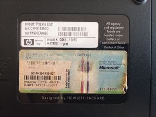 Portátil HP Compaq CQ61 Negro sin cargador