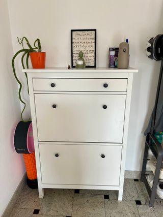 Scarpiera bianca a 2 scomparti HEMNES