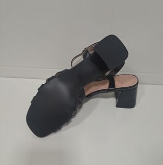Sandalias tacón negras talla 38