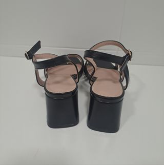 Sandalias tacón negras talla 38