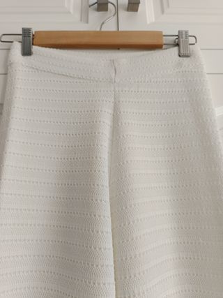 Pantalones de punto blancos