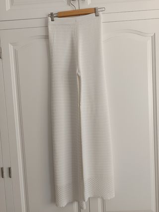 Pantalones de punto blancos