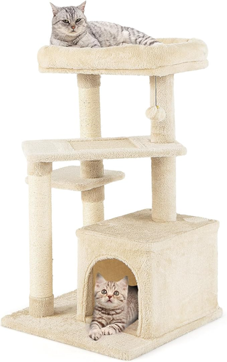 Albero per Gatti a 4 Piani, Torre con Tiragraffi,