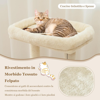 Albero per Gatti a 4 Piani, Torre con Tiragraffi,