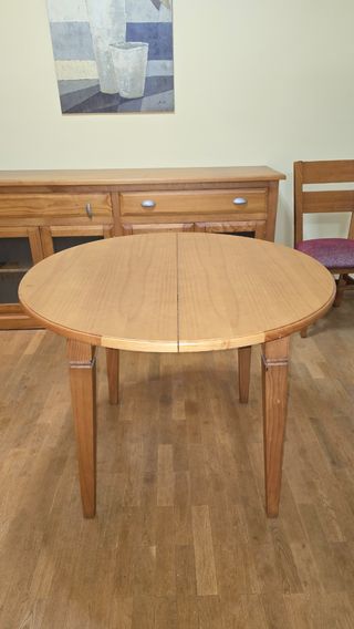 Mesa comedor extensible y 6 sillas madera
