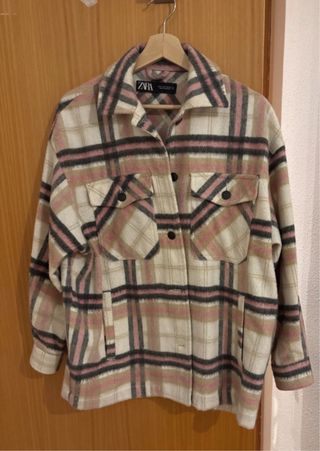 Sobrecamisa Zara cuadros multicolor